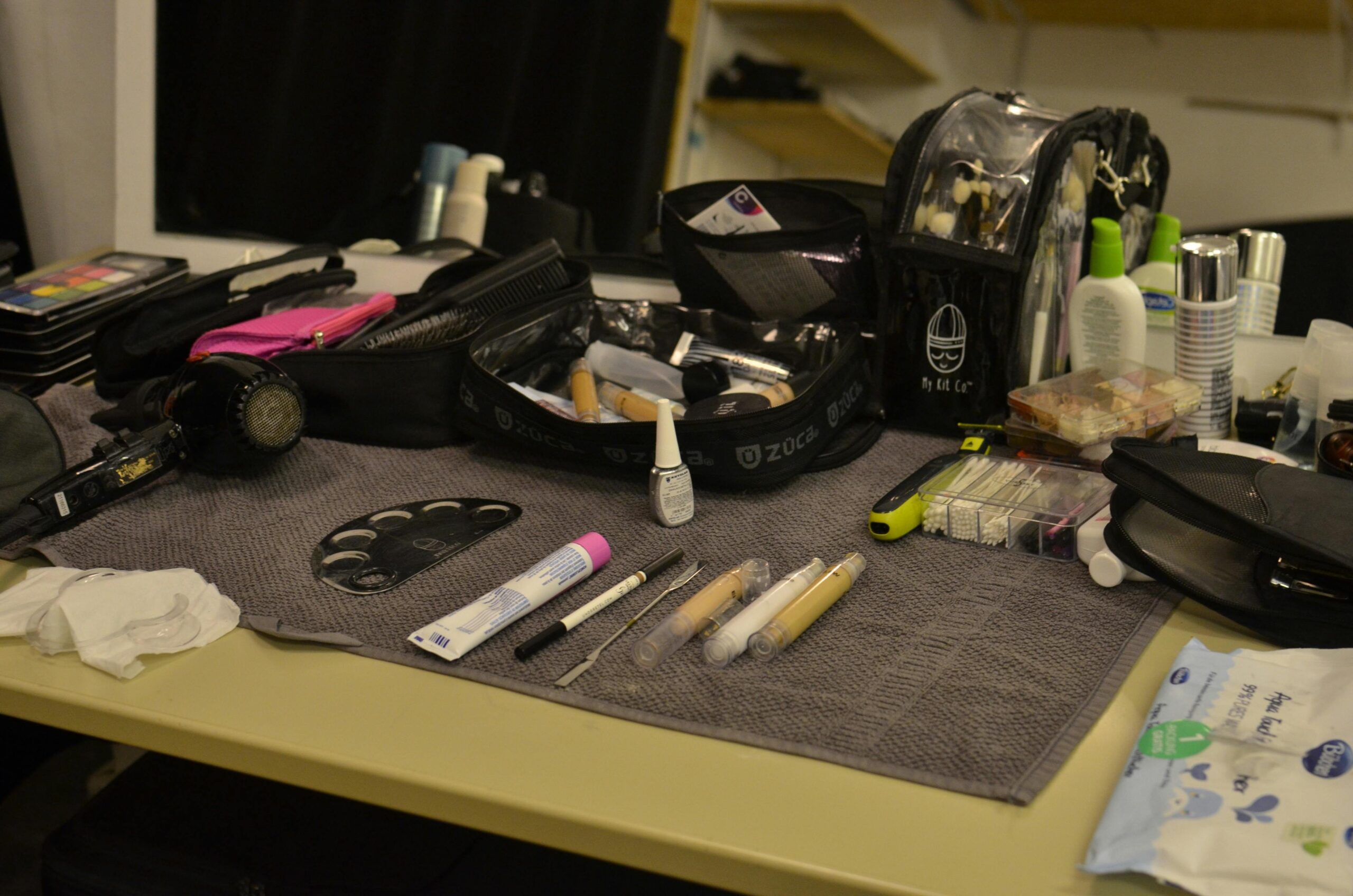 Starter kit featuring waterproof makeup essentials including mascara, primer, and setting spray